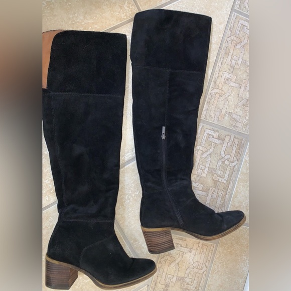 Lucky Brand Ramsden over the knee black suede boots womens size 8.5 - Picture 14 of 16